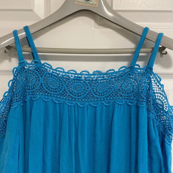 Blue Off-The Shoulder Dress - Picture 3 of 6